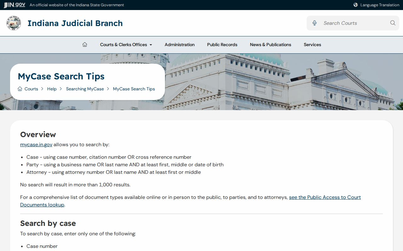 Jefferson County bench warrant MyCase search controls